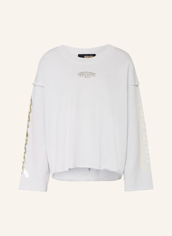 yippie hippie Bluza oversize z cekinami SZARONIEBIESKI / SREBRNY / JASKRAWY POMARAŃCZOWY