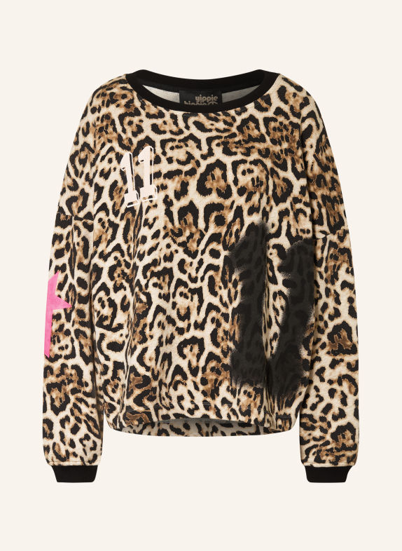 yippie hippie Bluza oversize JASNOBRĄZOWY / BRĄZOWY / CZARNY