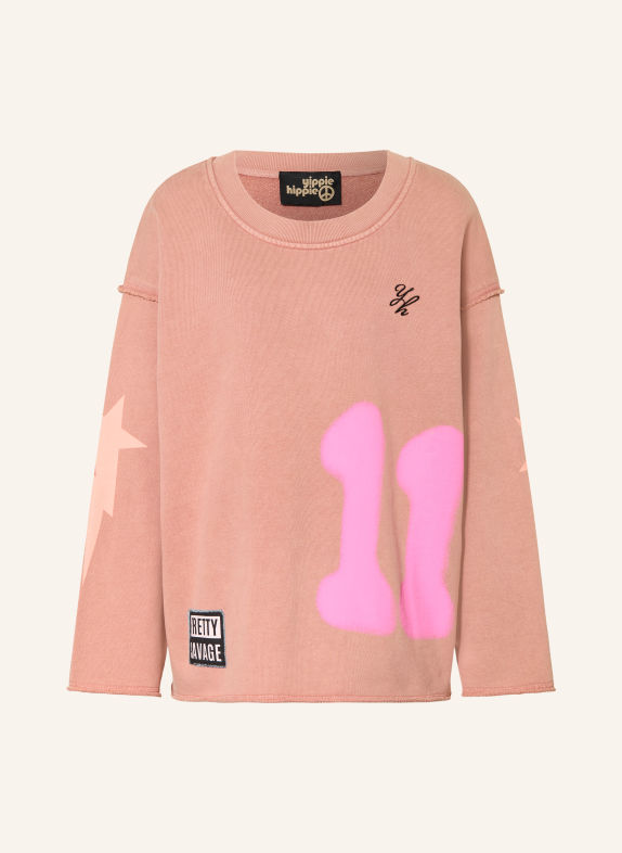 yippie hippie Bluza oversize BRUDNY RÓŻ / JASKRAWY MOCNORÓŻOWY / JASKRAWY POMARAŃCZOWY
