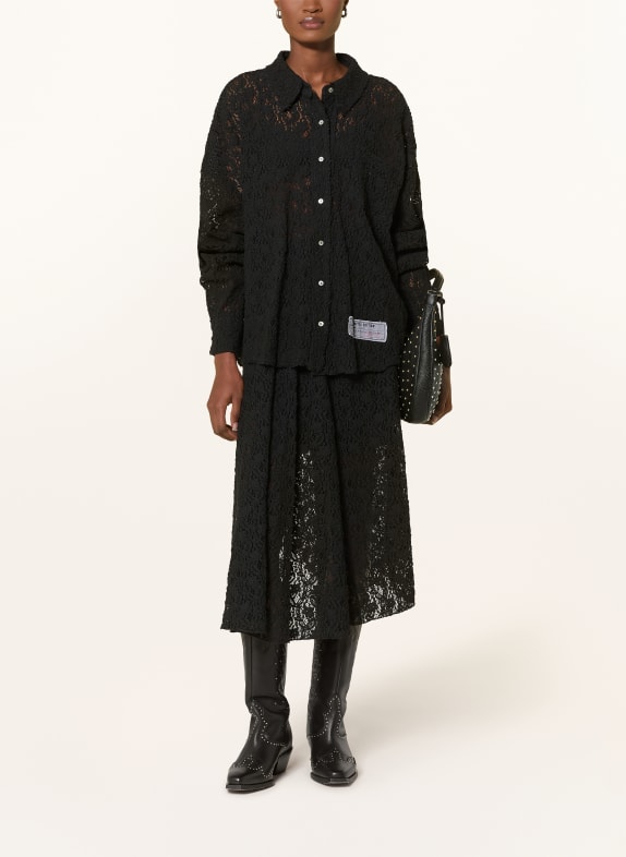yippie hippie Kanten blouse ZWART