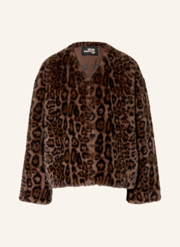 yippie hippie Kunstfell-Jacke BRAUN / DUNKELBRAUN / SCHWARZ