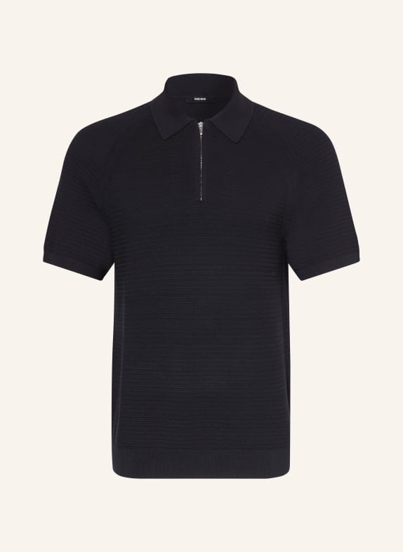 REISS Gebreid poloshirt ESTATE DONKERBLAUW