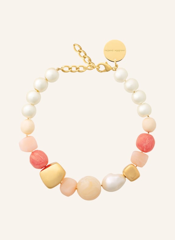 VANESSA BARONI Náhrdelník PORTOFINO KRÉMOVÁ / ZLATÁ / RŮŽOVÁ