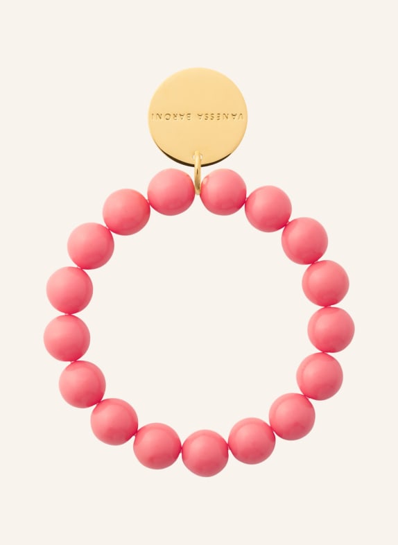 VANESSA BARONI Náramek MINI BEADS FLEX SVĚTLE ČERVENÁ / ZLATÁ