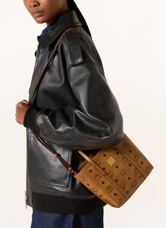 MCM Håndtaske TONI SMALL COGNAC / GULD