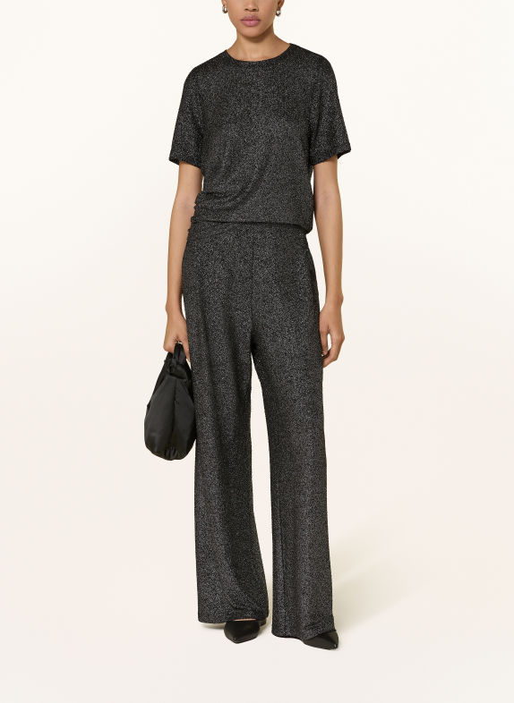 CATNOIR Jersey Marlene pants with glitter thread BLACK / SILVER