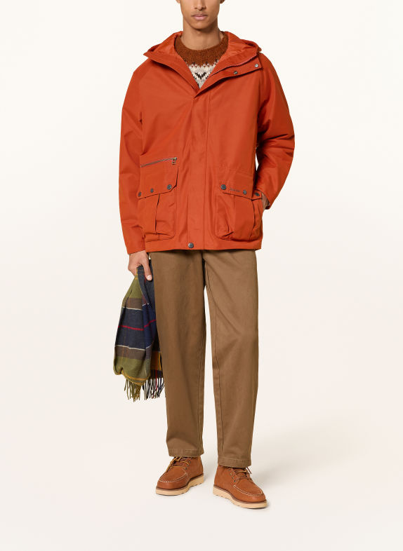 Barbour AIKWOOD Field Jacket DARK ORANGE