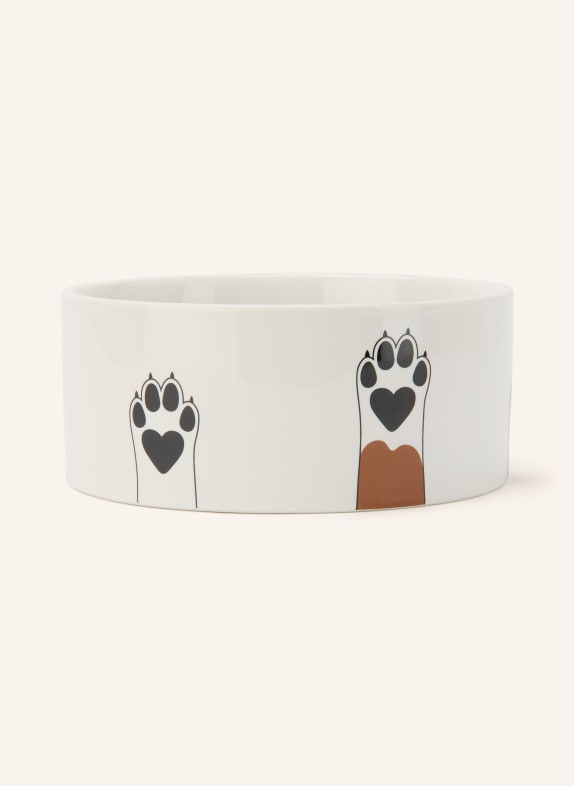 fluid MARKET Schale DOG PAWS CREME / ORANGE / SCHWARZ