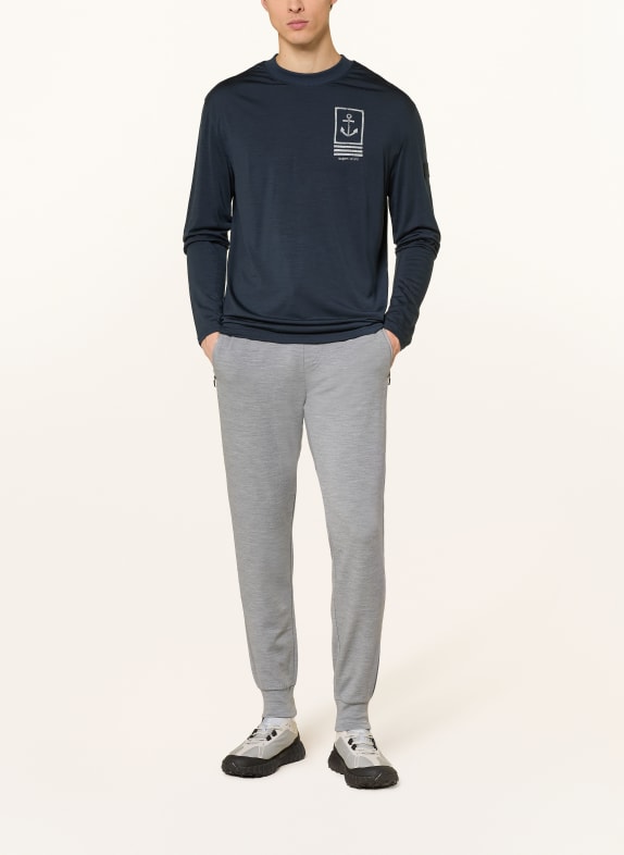 super.natural Functioneel shirt LIL ANCHOR met merinowol DONKERBLAUW