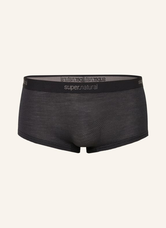 super.natural W AIR Performance Underwear Panties with Merino Wool BLACK / DARK GRAY