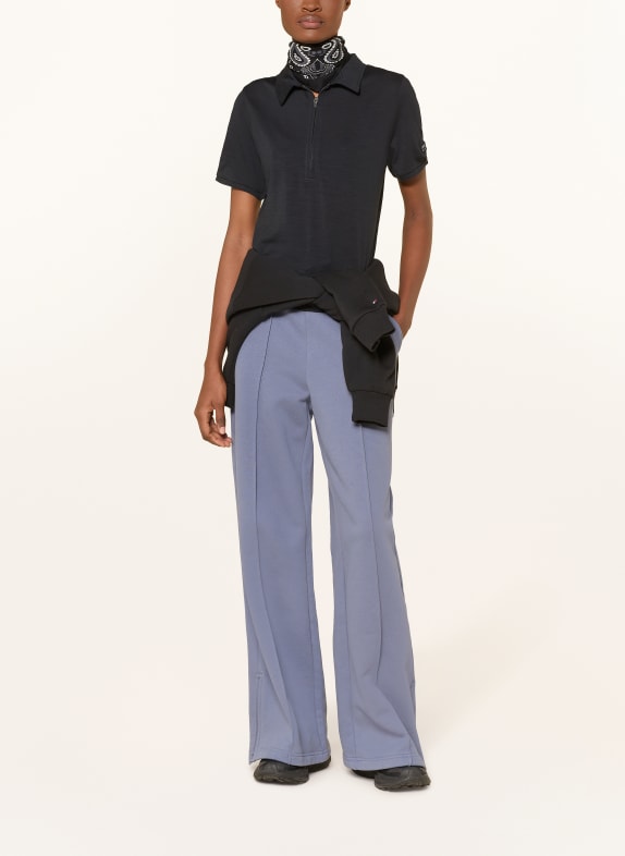 super.natural Functionele poloshirt met merinowol ZWART