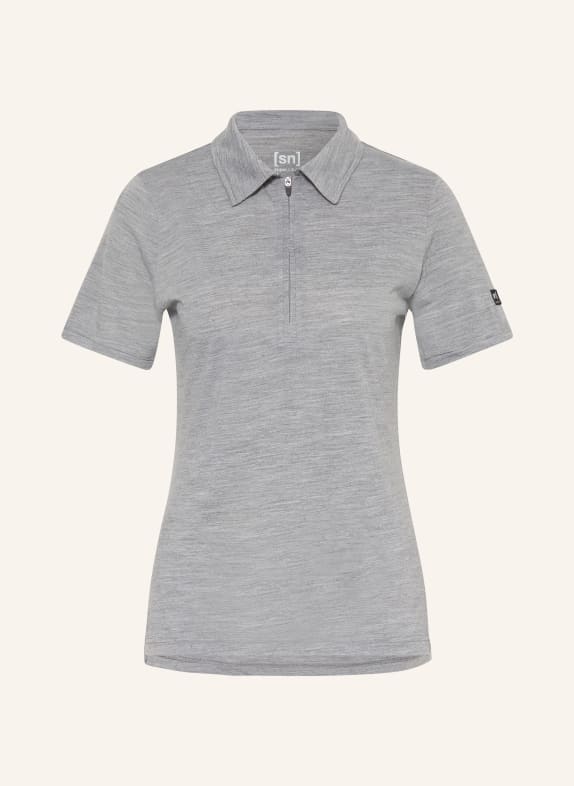 super.natural Funktions-Poloshirt mit Merinowolle GRAU