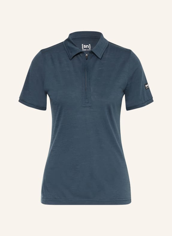 super.natural Funktions-Poloshirt mit Merinowolle DUNKELBLAU
