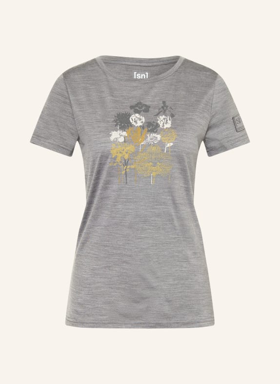 super.natural Funktionsshirt ORCHID mit Merinowolle GRAU / BEIGE / WEISS