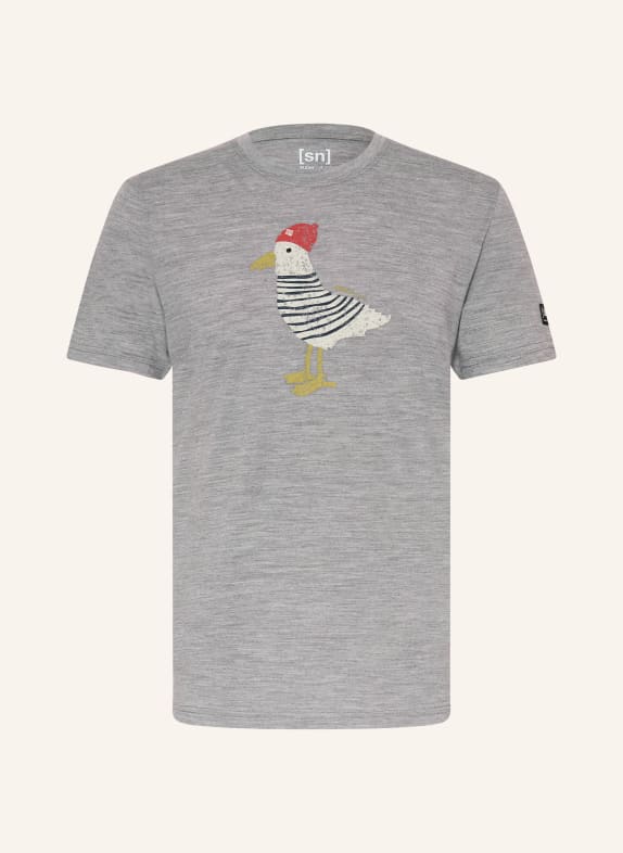 super.natural Koszulka funkcyjna JOHNNY z wełną merynosową SZARY