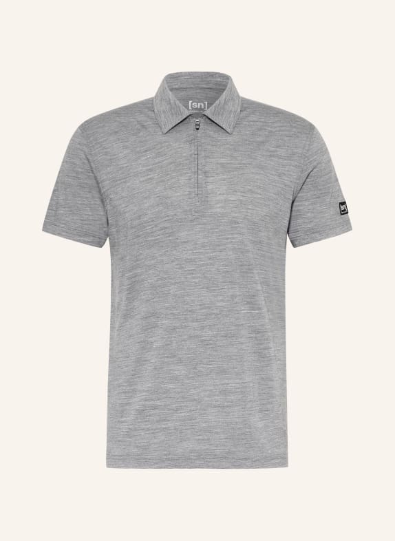 super.natural Funkcjonalna koszulka polo z wełną merynosową SZARY