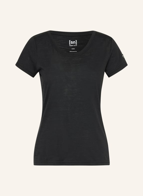 super.natural Funktionsshirt MIDSUMMER mit Merinowolle SCHWARZ
