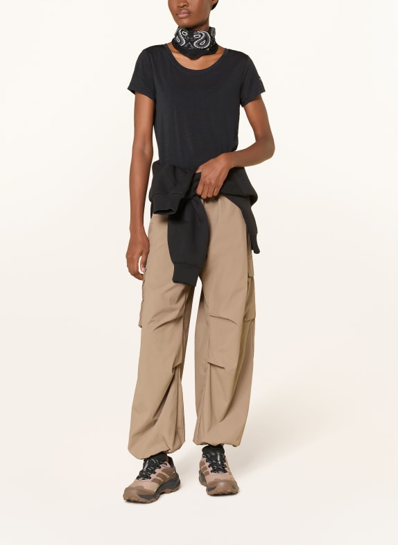 super.natural Functioneel shirt MIDSUMMER met merinowol ZWART