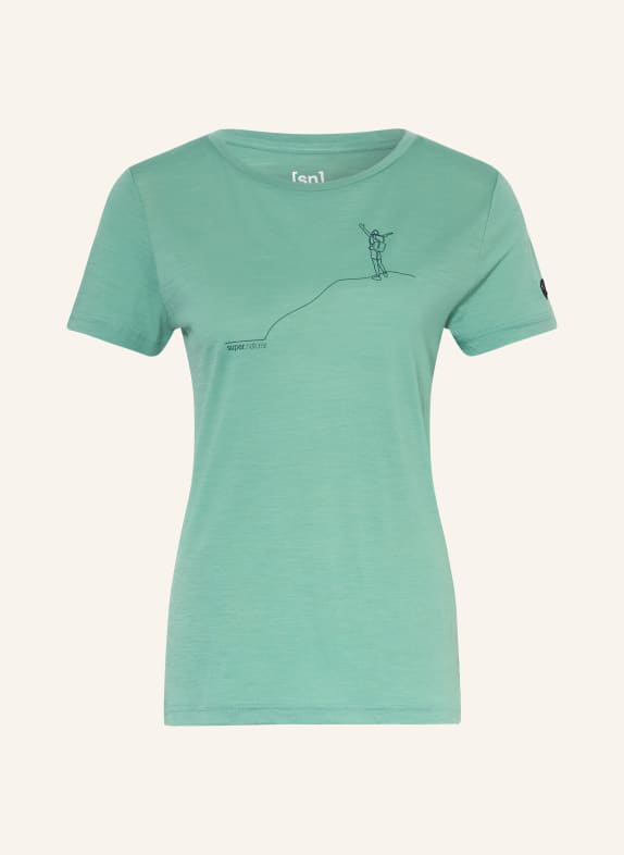 super.natural Funktionsshirt BERGGLÜCK mit Merinowolle MINT