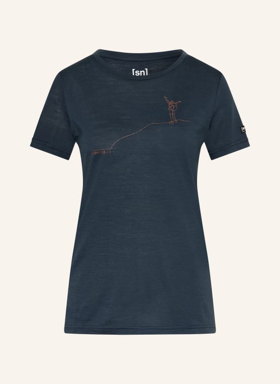 super.natural Funktionsshirt BERGGLÜCK mit Merinowolle DUNKELBLAU