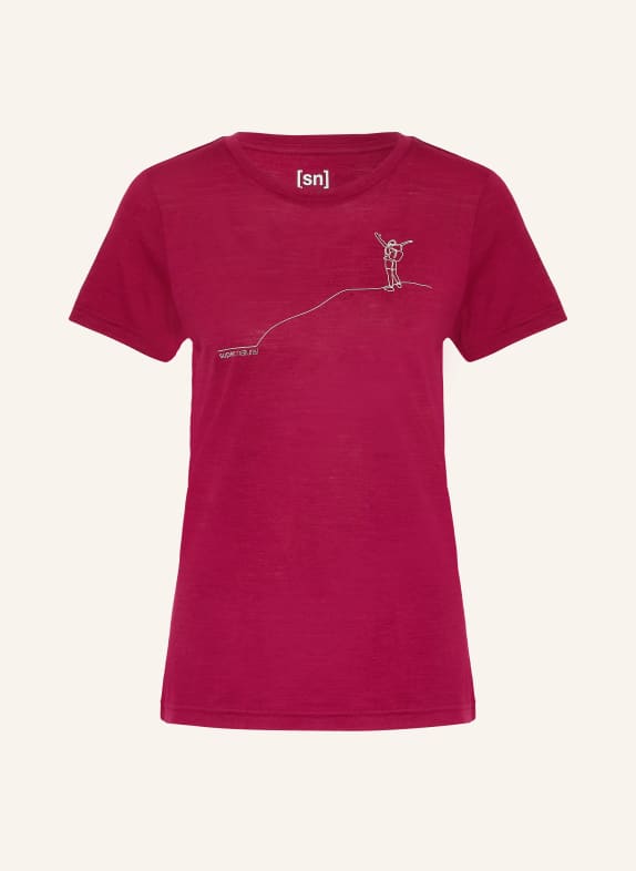 super.natural Funktionsshirt BERGGLÜCK mit Merinowolle DUNKELROT