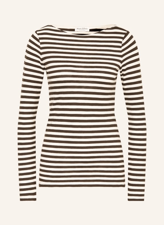 Marc O'Polo Longsleeve DUNKELBRAUN / ECRU