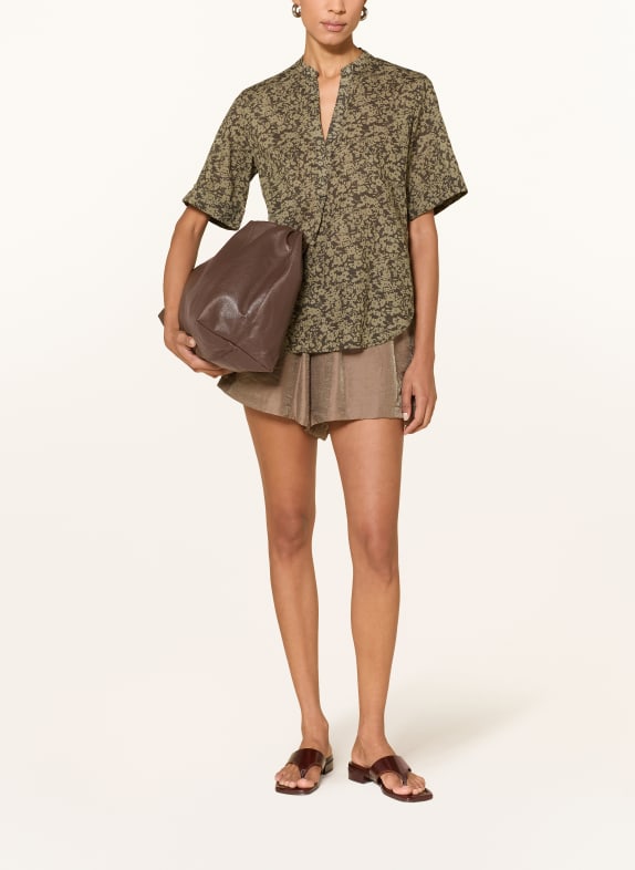 Marc O'Polo Blusenshirt DUNKELGRÜN / KHAKI