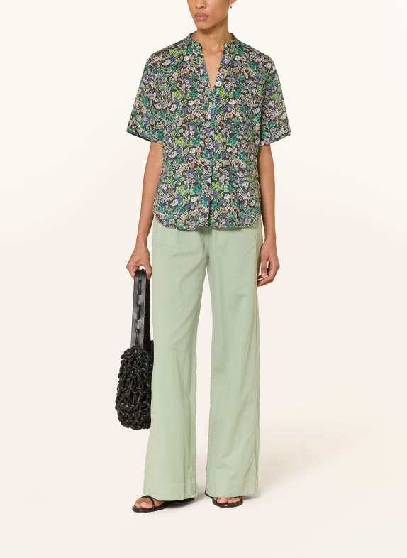 Marc O'Polo Blouse GROEN / DONKERBLAUW / ZWART