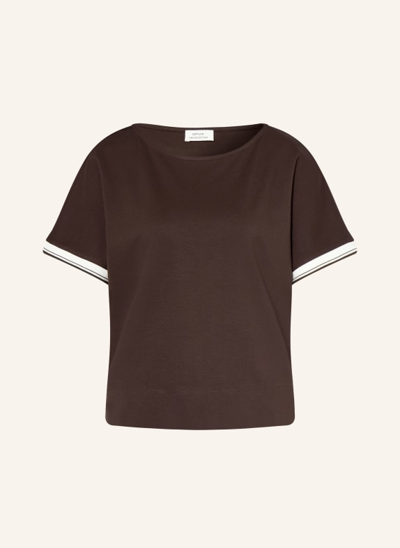 OPUS T-Shirt GIPREP DUNKELBRAUN