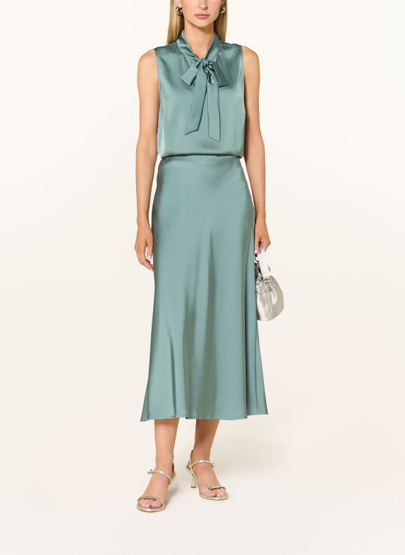 V by Vera Mont Satijnen blouse met strik PETROL