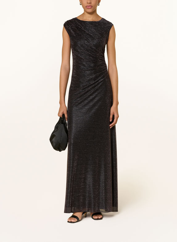Vera Mont Abendkleid mit Glitzergarn SCHWARZ / LILA