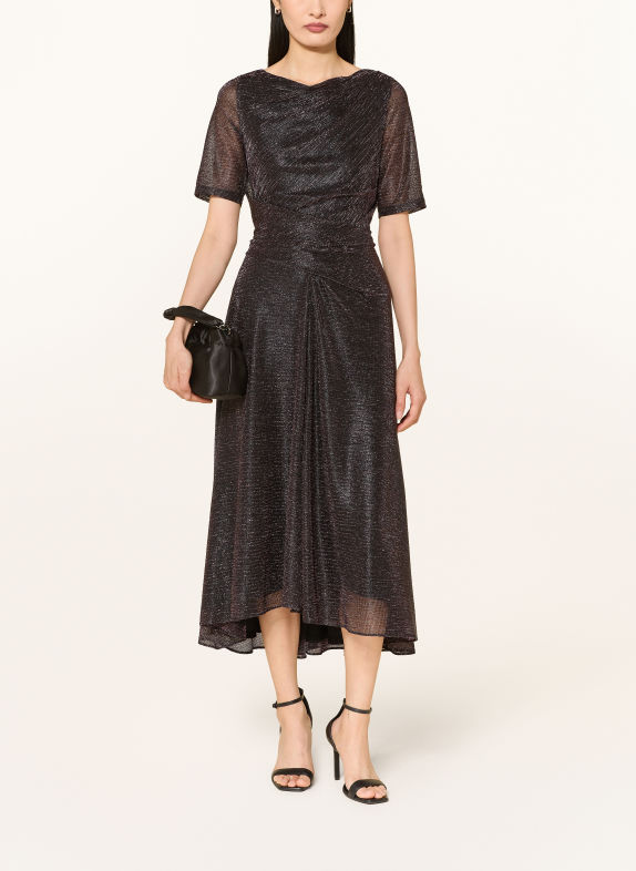 Vera Mont Kleid mit Glitzegarn SCHWARZ / DUNKELLILA