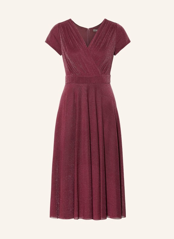Vera Mont Jerseykleid in Wickeloptik mit Glitzergarn DUNKELROT