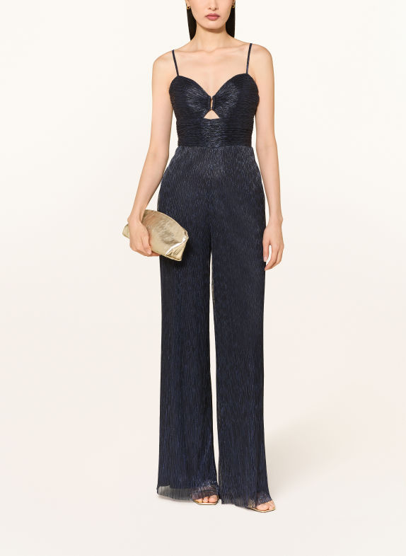 VM Vera Mont Jumpsuit mit Glitzergarn DUNKELBLAU