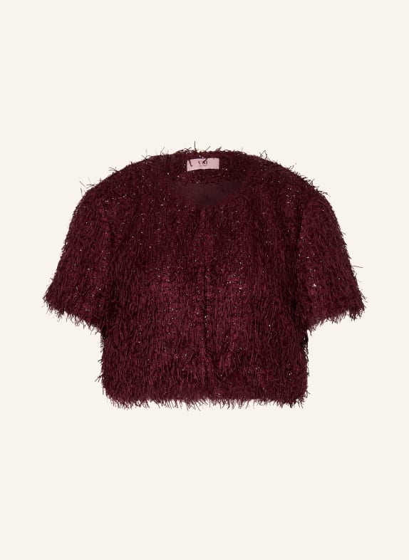 VM Vera Mont Boléro avec fil pailleté ROUGE FONCÉ