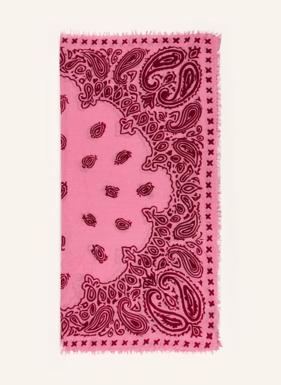 Mouleta Kašmírový šátek RŮŽOVÁ / TMAVĚ ČERVENÁ