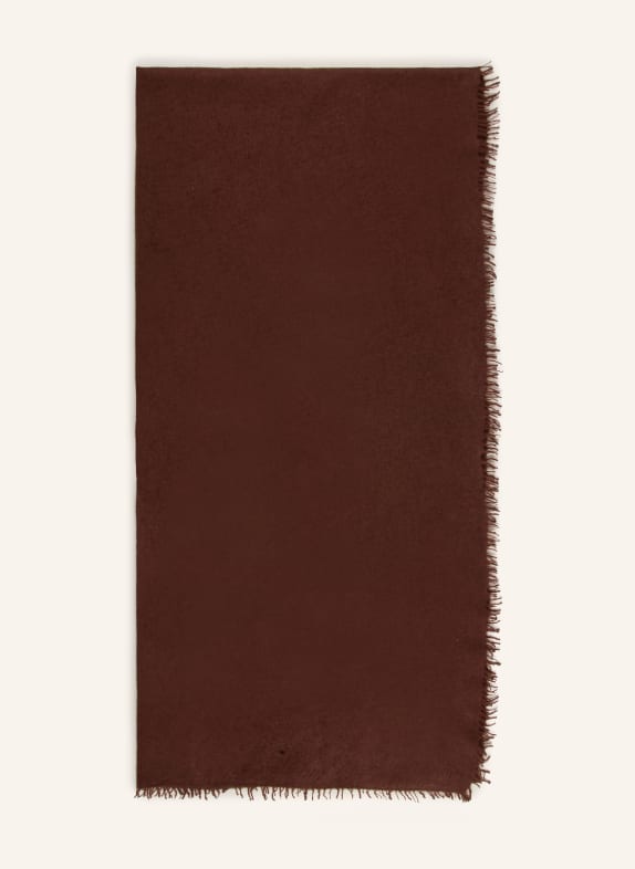 Mouleta Écharpe en cachemire MARRON FONCÉ