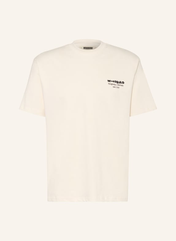WOODBIRD T-Shirt WBBAINE WOK ECRU / SCHWARZ