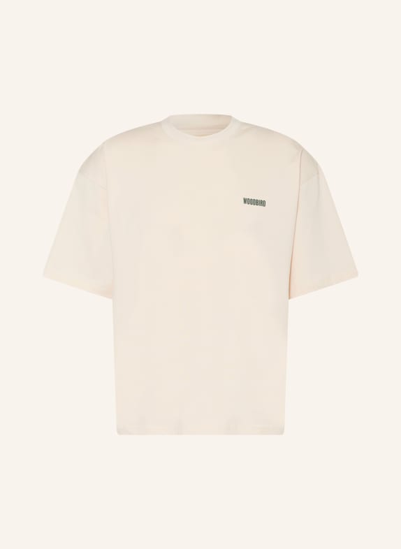 WOODBIRD T-Shirt WBBEAM LION ECRU / DUNKELGRÜN