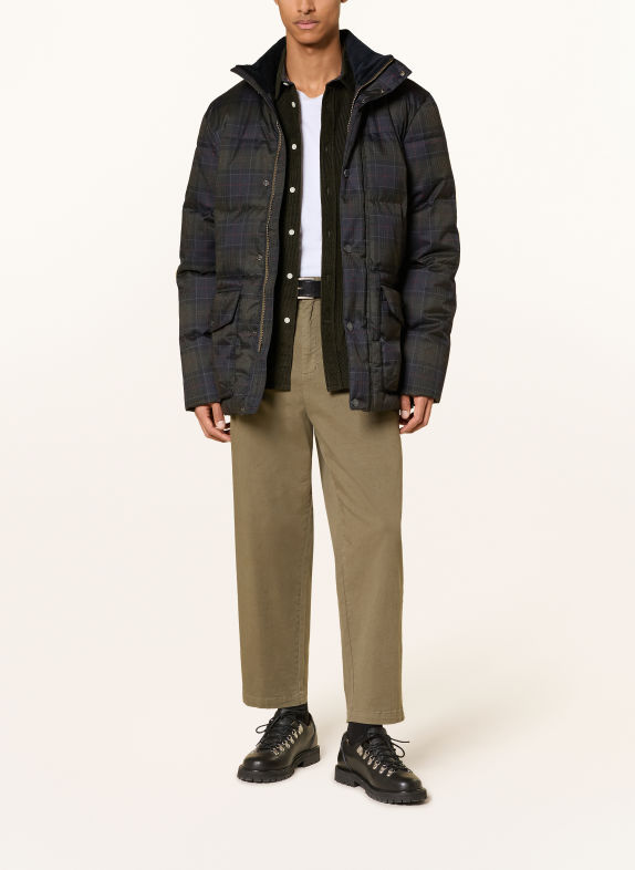 Barbour Gewatteerde jas LONNEN DONKERBLAUW / DONKERROOD / DONKERGROEN