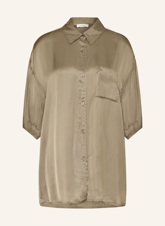 American Vintage Oversizedová košile s 3/4 rukávy OLIVOVÁ