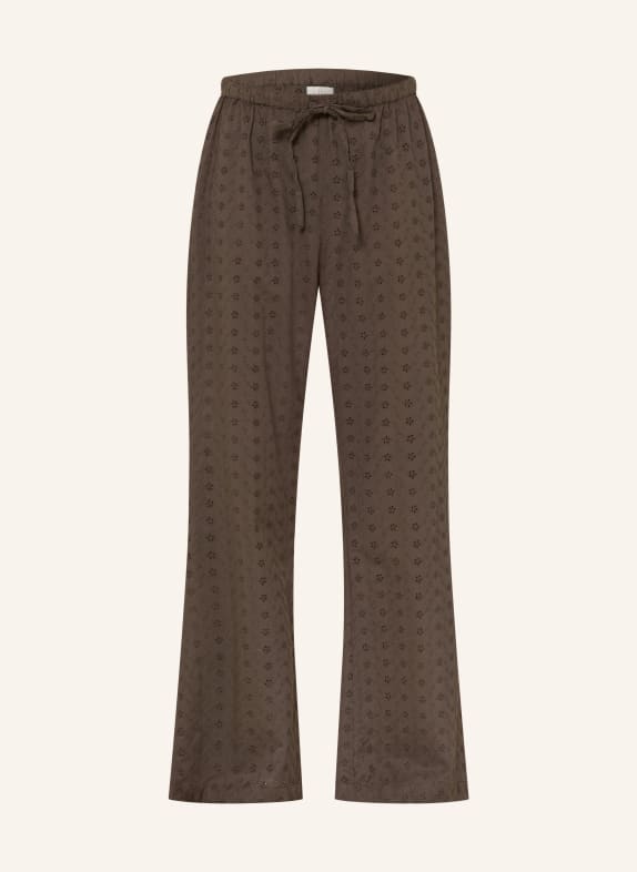 NEO NOIR Broek HENNIE EMB MARRON FONCÉ