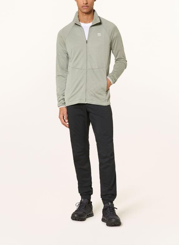 ORTOVOX Midlayer-jas FLEECE LIGHT GRID LICHTGROEN
