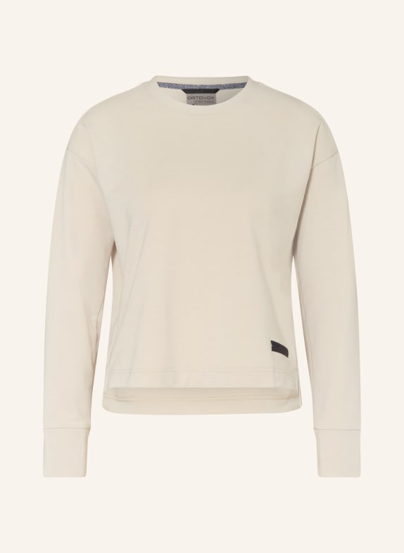 ORTOVOX Mikina AFFINITY CREW NECK BÉŽOVÁ