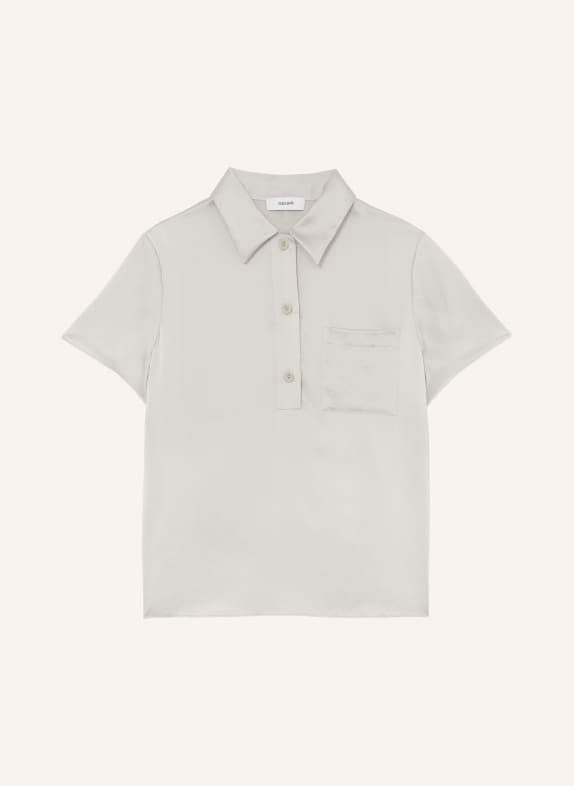 REISS Poloshirt POLLY van zijde GRIJS