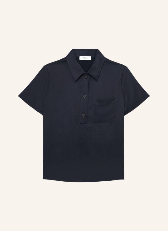 REISS Polokošile POLLY z hedvábí TMAVĚ MODRÁ