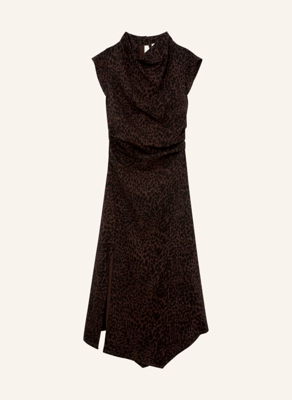 REISS Sukienka HARLIE CZARNY / CIEMNOBRĄZOWY