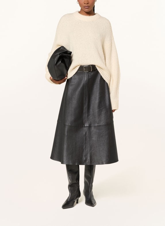 MRS & HUGS Oversized trui met alpaca CRÈME