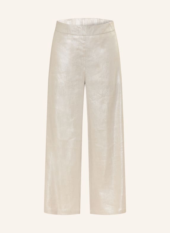 someday Spodnie typu culotte CATSBY z brokatową przędzą PLATYNOWY