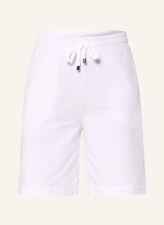 Juvia Pantaloni scurți din material fleece BRENDA GRI DESCHIS / ALB